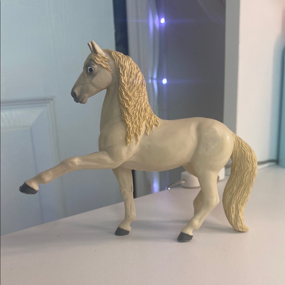 Elegant Cream Andalusian Horse Figurine